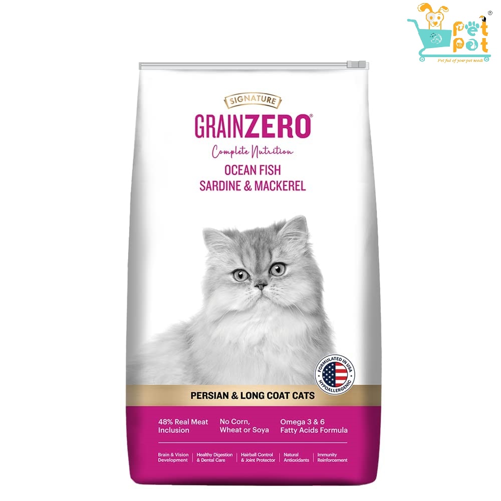 Signature Grain Zero Persian And Long Coat Dry Cat Food (1.2kg)